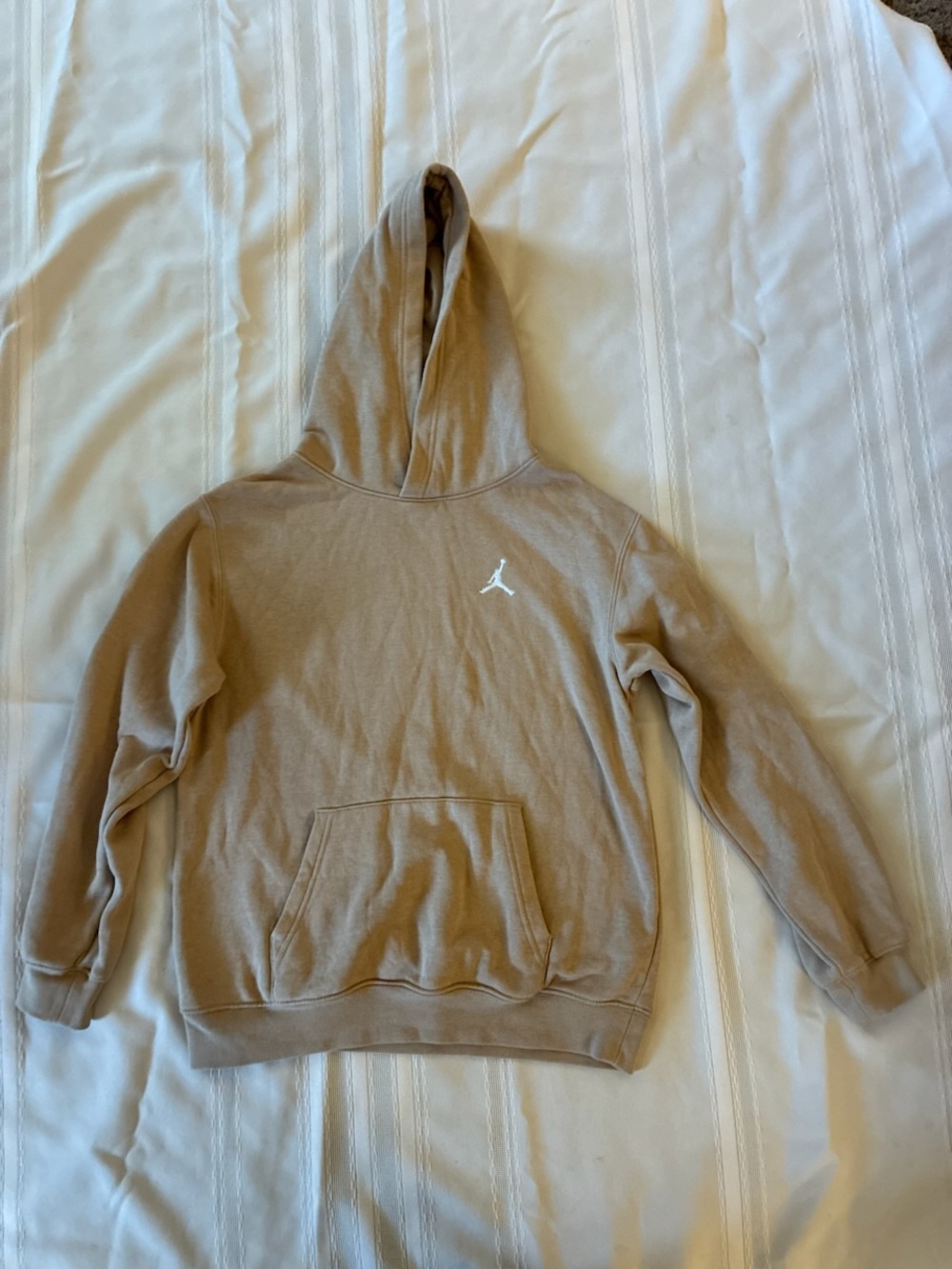 Jordan Kids Beige/Tan Hoodie with White Jumpman - Picture 3 of 7